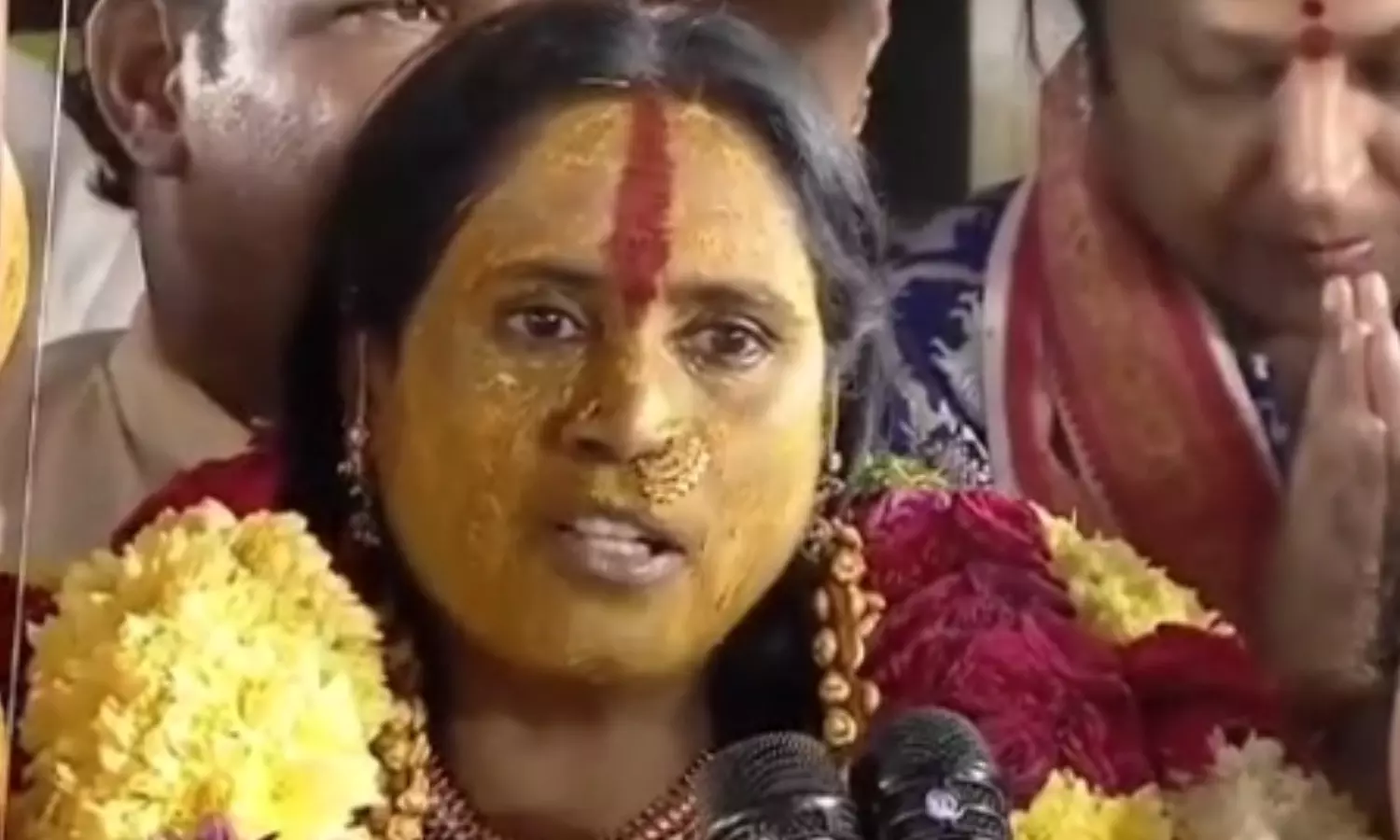 swarnalatha, delivers,  bhavishyavani, lashkar bonalu
