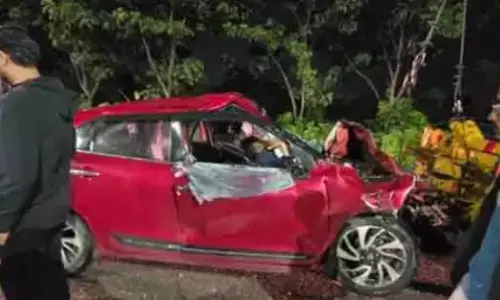 road accident, outer ring road, three people died, hyderabad