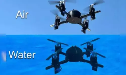 గాల్లో ఎగురుతుంది.. నీళ్లలో ఈదుతుంది ఈ డ్రోన్