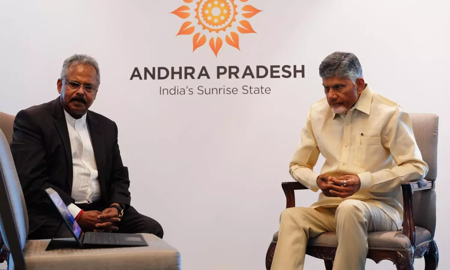 chandrababu, chief minister,  second day, singapore