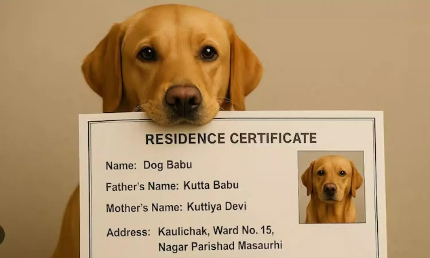 డాగ్ బాబు సన్నాఫ్ కుత్తా బాబు బీహార్ లో!!