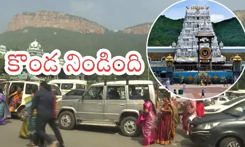 rush of devotees, continues in tirumala,  as today is sunday, today darsan time in tirumala