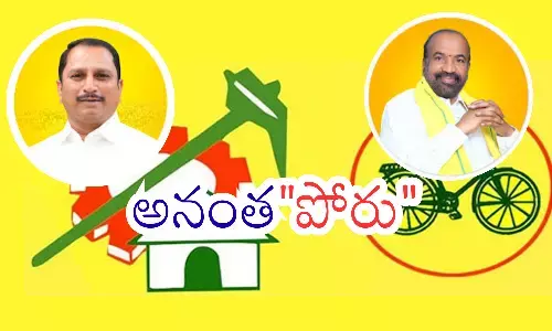differences are rife among the leaders, criticizing each other, direct fight, anantapur urban tdp