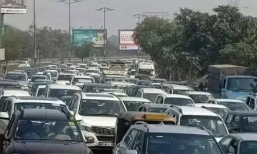 traffic jam, vijayawada-hyderabad national highway, today, tollplaza