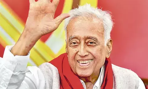 suravaram sudhakar reddy, revanth reddy, paid his respects, makhdoom bhavan.