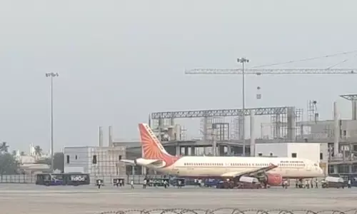 air india flight, gannavaram, bangalore, narrowly avoided a major accident