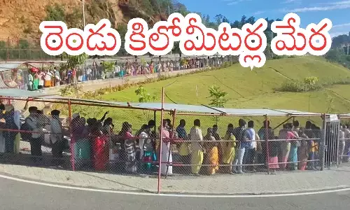 rush of devotees in tirumala,  increased dramatically, que line at shilathoranam, today darsan time in tirumala