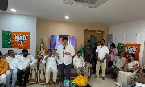 meeting of key bjp leaders was held, on the occasion of the jubilee hills by-elections, hyderabad, tealangana