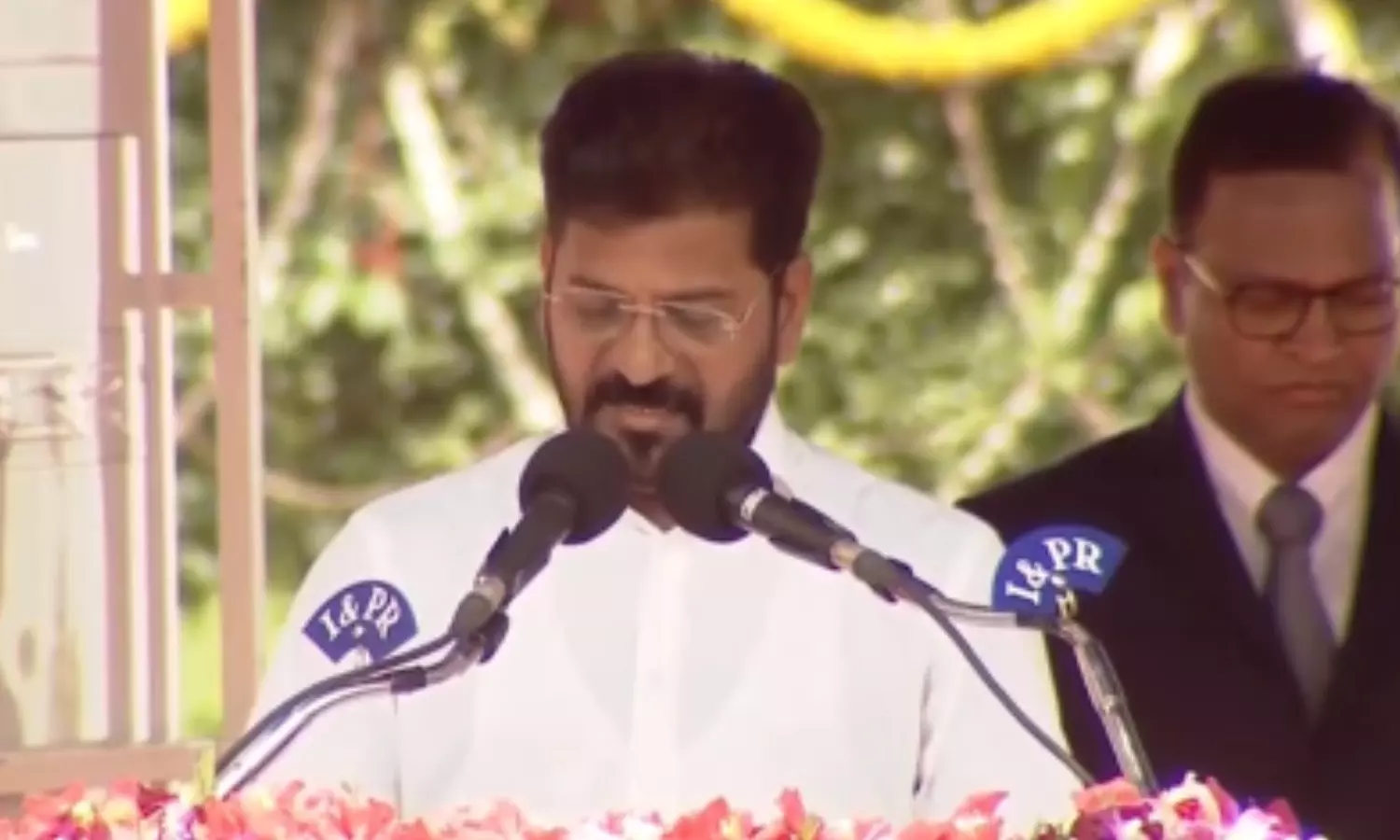 chief minister revanth reddy,  telangana merger day, hyderabad, krishna water