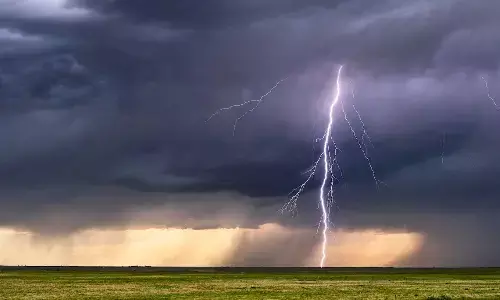heavy rains are falling in andhra pradesh, . thunderstorms are occurring in many places, boy died in ongle, andhra pradesh
