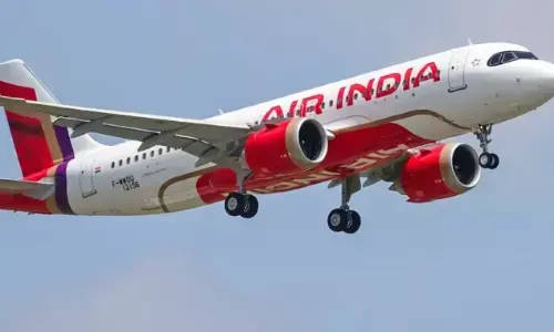 an air india flight from visakhapatnam to hyderabad narrowly avoided an accident