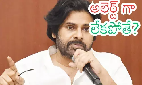 Pawan Kalyan addressing political challenges amid Uppada fishermen protests.