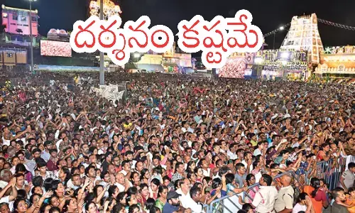 rush of devotees continues, brahmostvams, all compartments full,  today darsan time in tirumala