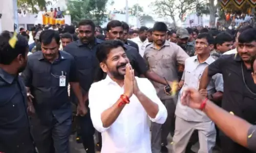 revanth reddy participate in dussehra celebrations in home town
