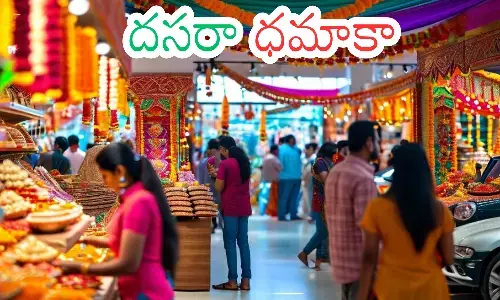 crowds shopping for cars and electronics during dussehra sales in india after GST discounts.