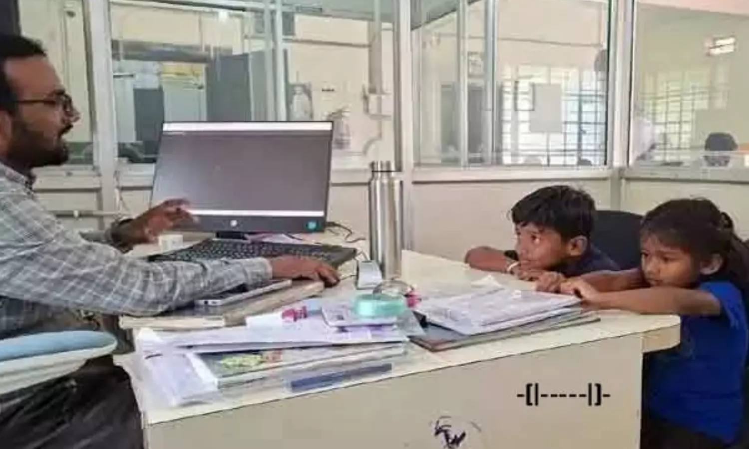 children went to a bank to seek a loan to buy a bicycle