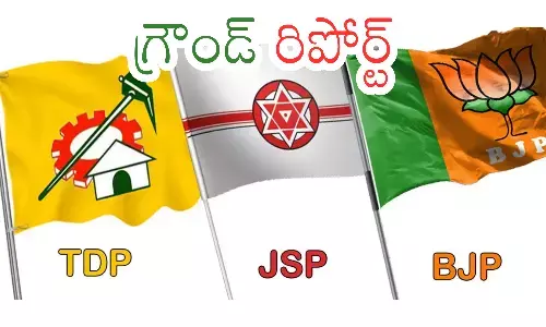 tdp,janasena, and bjp leaders discussing andhra pradesh local elections amid political rift.