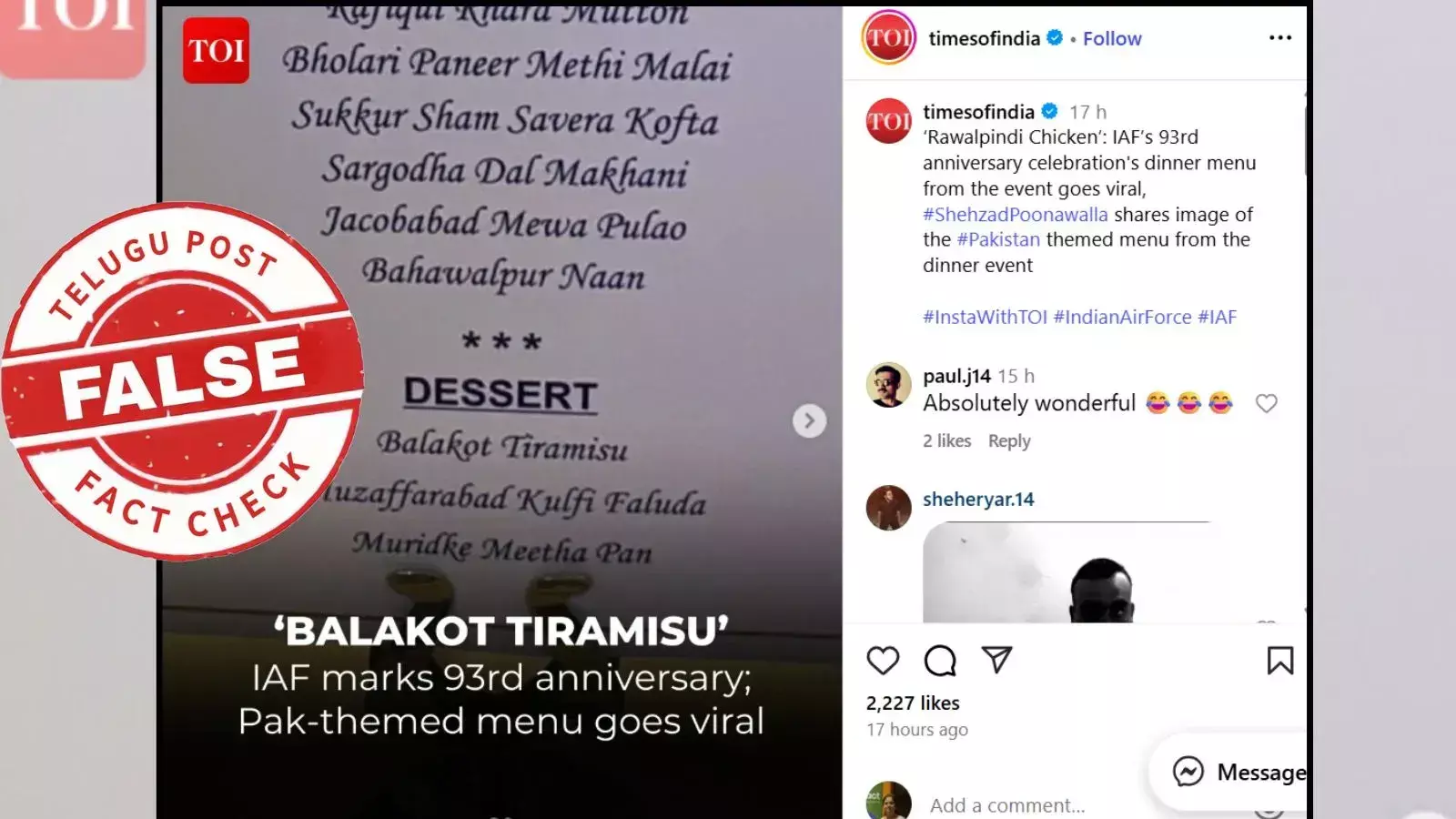 Fact Check: IAF’s ‘Operation Sindoor’ Dinner Menu Roasting Pakistan Is Not Real