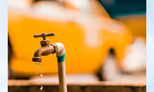 HMWSSB workers repairing Krishna water pipeline in Hyderabad