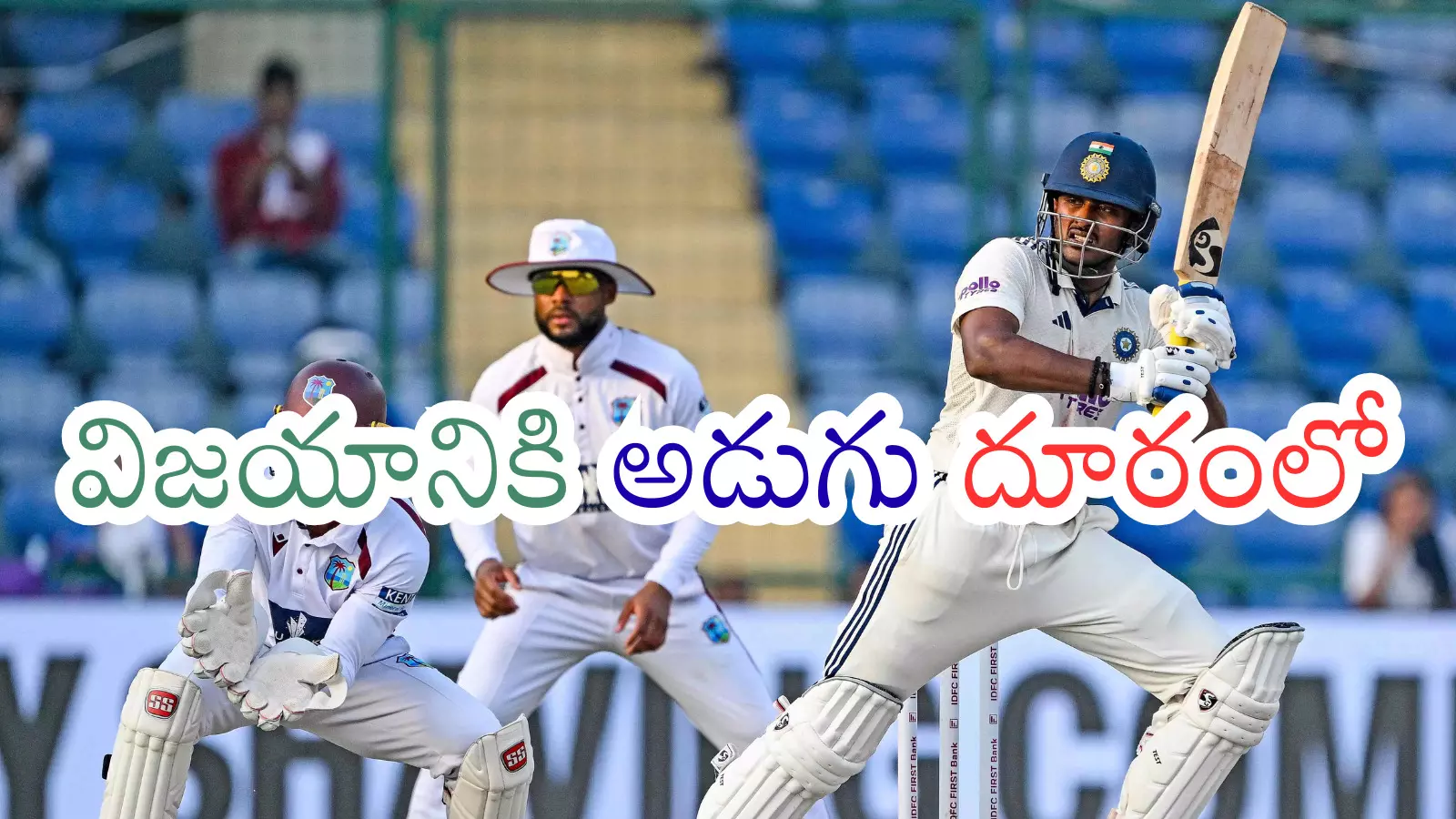 india takes steps towards victory in the second test between india and west indies