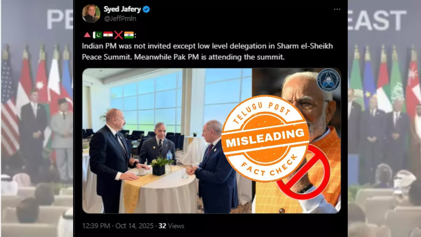 Fact-check: PM Modi Was not Invited to Gaza Peace Summit? Viral Claim Is Misleading