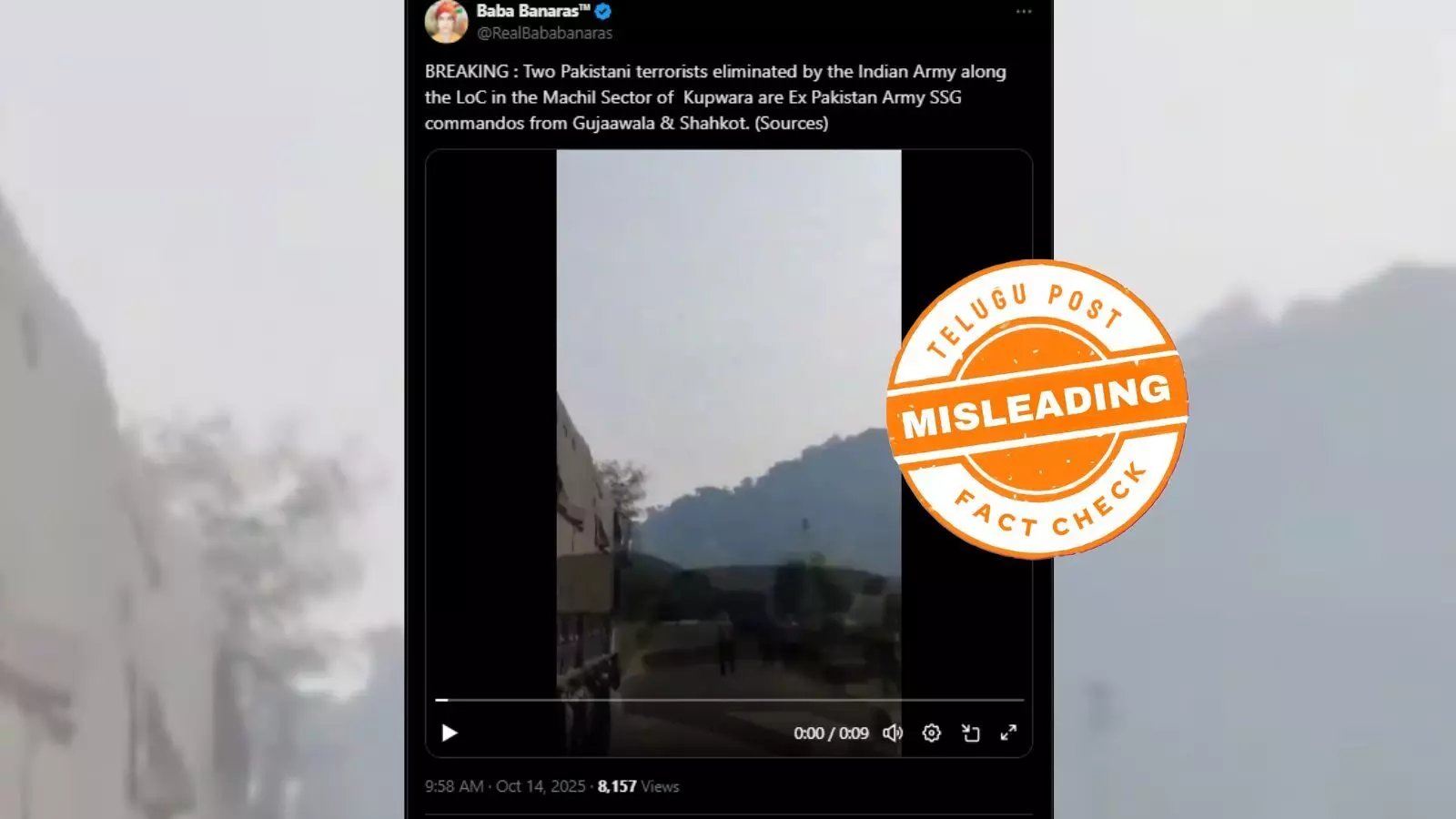 ഫാക്ട്ചെക്ക്: പ്രചരിക്കുന്നത് കുപ്വാരയിലെ ഏറ്റുമുട്ടലിൻ്റെ ദൃശ്യങ്ങളല്ല