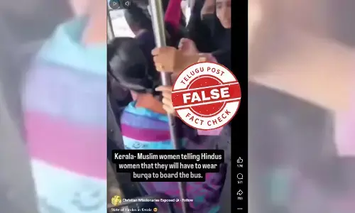 ഫാക്ട് ചെക്ക്: ഹിജാബ് ധരിക്കാത്തതിന് ഹിന്ദു സ്ത്രീയെ ബസില്‍നിന്ന് ഇറക്കിവിടുന്ന മുസ‍്‍ലിം പെണ്‍കുട്ടികള്‍? വാസ്തവമെന്ത്?