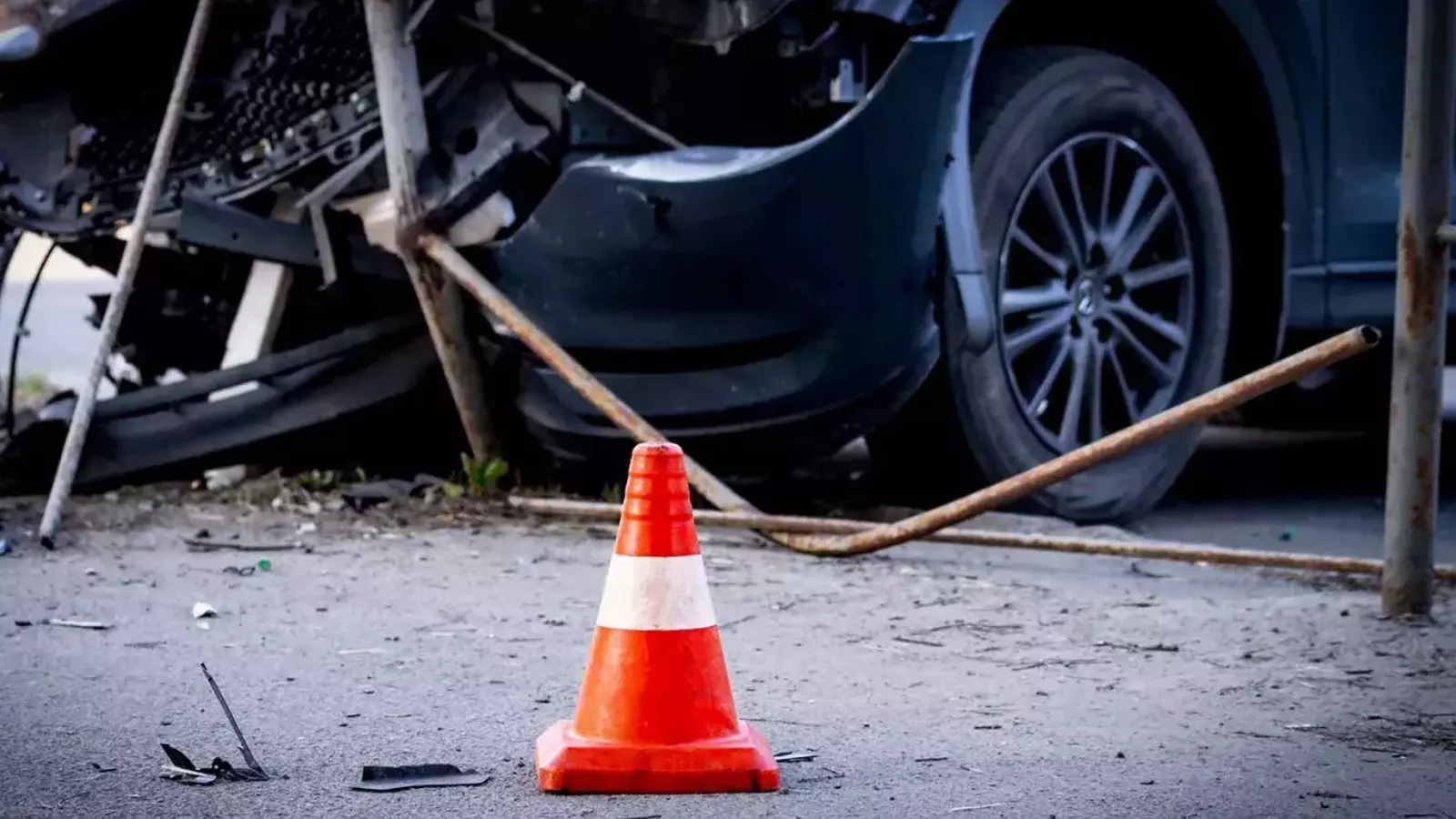 road accident took place in telangana. two people died on the spot