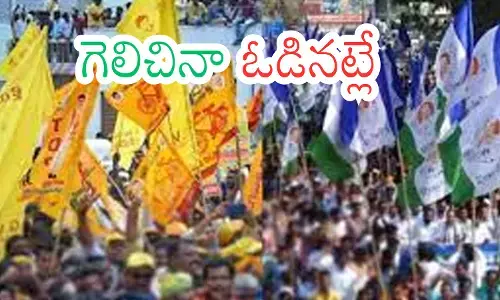 Andhra Pradesh political leaders during elections highlighting caste dominance in reserved constituencies.