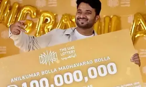 anil kumar from andhra pradesh wins lottery in UAE