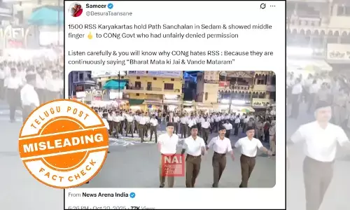 Fact check: Viral video claiming 1,500 RSS volunteers held Path Sanchalan in Karnataka is misleading
