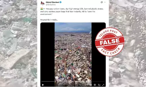 ഫാക്ട്ചെക്ക്: പ്ലാസ്റ്റിക് മാലിന്യം അടിഞ്ഞുകൂടിയ തീരം,  വൈറൽ വീഡിയോ ഇന്ത്യയിൽ നിന്നുള്ളതല്ല