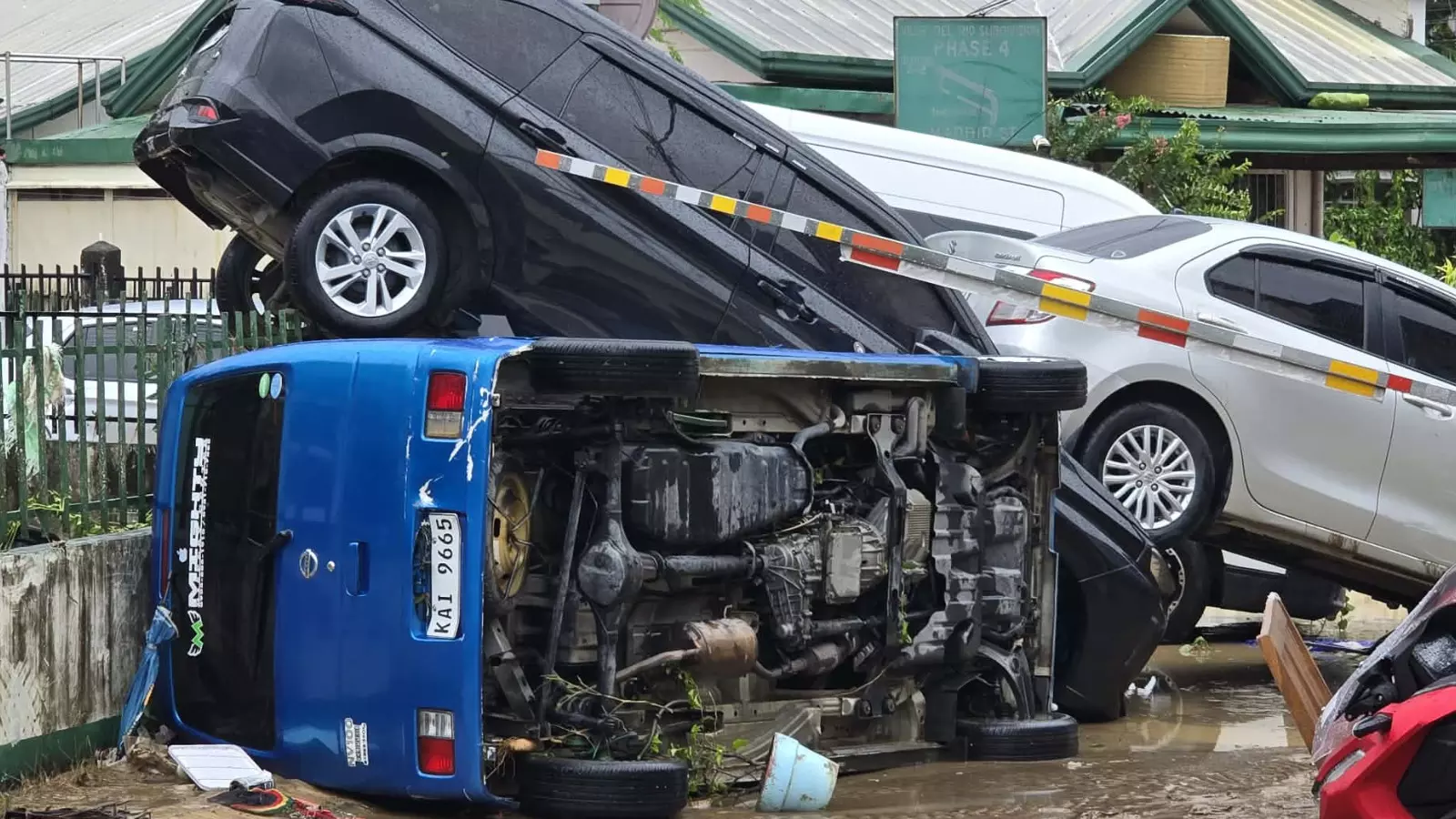 Typhoon Kalmaegi aftermath in Vietnam coastal areas with damaged homes and fallen trees Typhoon Kalmaegi aftermath in Vietnam coastal areas with damaged homes and fallen trees