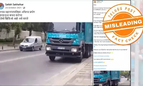 Viral social media post showing supposed Belagavi underground dustbin demo