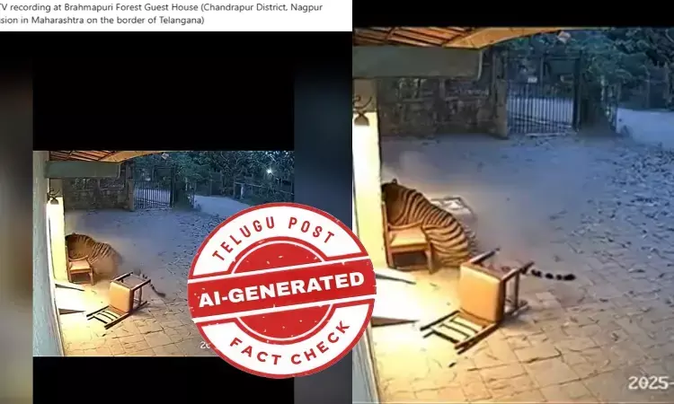AI-generated tiger attack video falsely claimed as real incident from Brahmapuri, Maharashtra AI-generated tiger attack video falsely claimed as real incident from Brahmapuri, Maharashtra