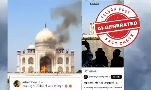 AI-generated fake visuals showing smoke rising from Taj Mahal’s main dome used in viral misinformation clip