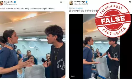 Image of second viral post alleging a major argument between a passenger and air hostess during a flight.