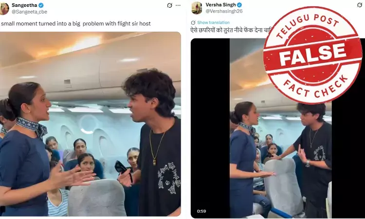 Image of second viral post alleging a major argument between a passenger and air hostess during a flight. Image of second viral post alleging a major argument between a passenger and air hostess during a flight.