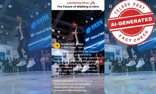 Image showing Tesla ‘Glide’ levitating shoe claim used in viral AI-created video