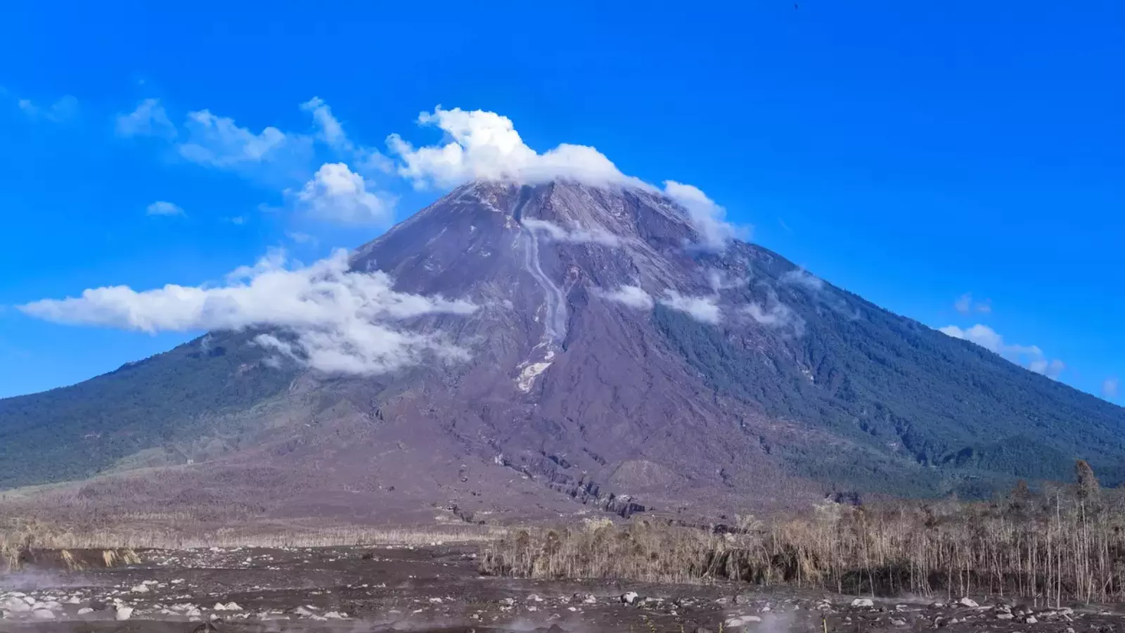 mount semeru volcano erupts on java island, indonesia mount semeru volcano erupts on java island, indonesia