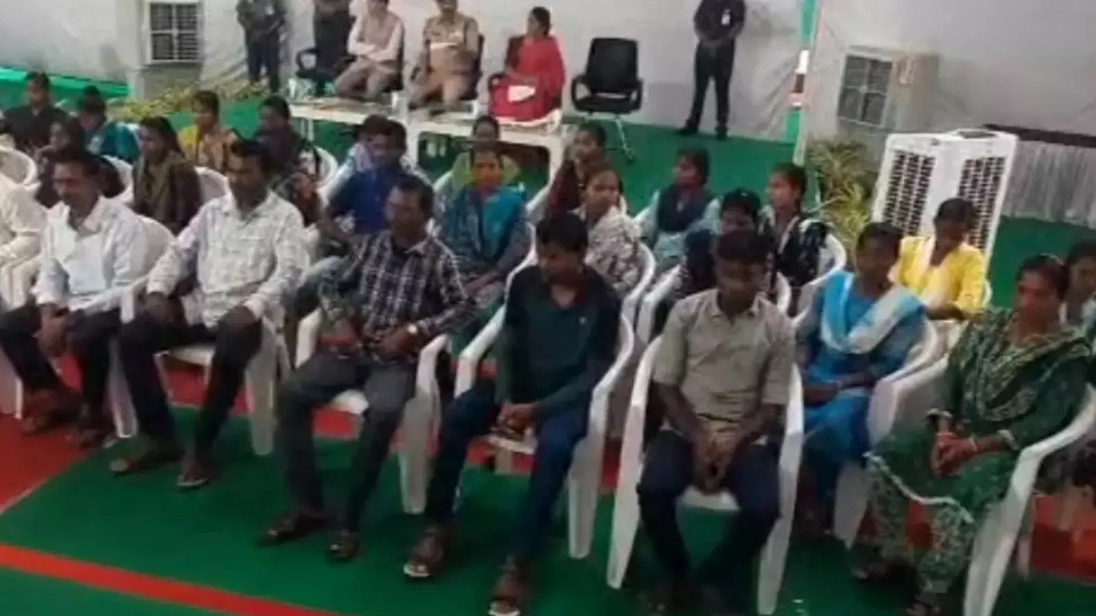 Maoist leaders surrender before Telangana police during press meet Maoist leaders surrender before Telangana police during press meet