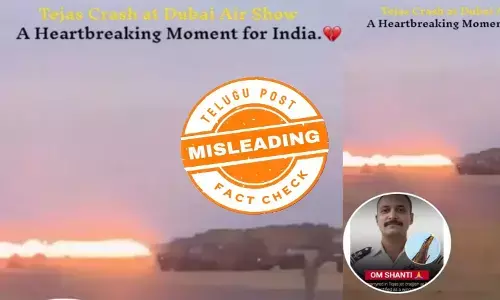 ఫ్యాక్ట్ చెక్: వైరల్ అవుతున్న వీడియో దుబాయ్ ఎయిర్ షోలో భారత వైమానిక దళానికి చెందిన తేజస్ విమాన ప్రమాదానికి సంబంధించింది కాదు