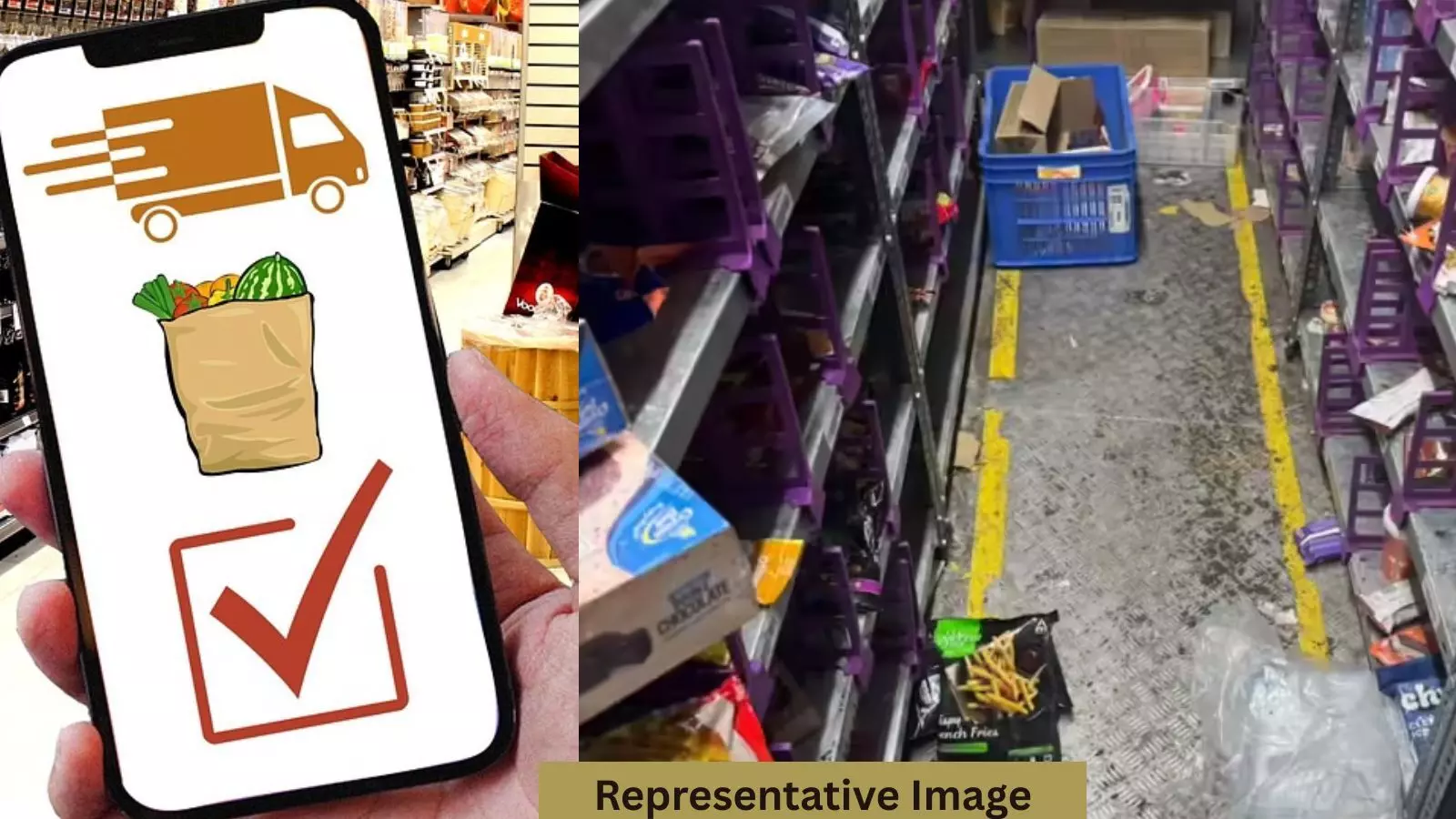 ఈ–కామర్స్ గోదాంలో పాడైన ఆహారం నిల్వ ఈ–కామర్స్ గోదాంలో పాడైన ఆహారం నిల్వ