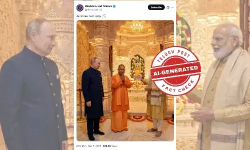 ഫാക്ട് ചെക്ക്: രാമക്ഷേത്രം സന്ദർശിക്കുന്ന പുടിൻ? പ്രചാരണം വ്യാജം