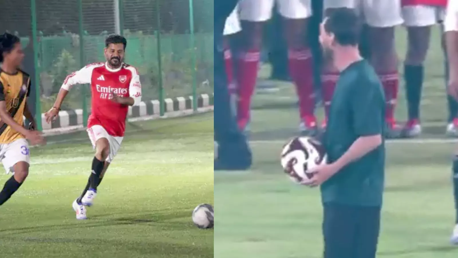 football legend messi played a match at uppal stadium football legend messi played a match at uppal stadium