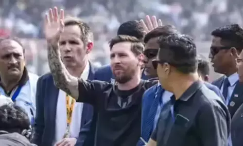 football legend messi has arrived at shamshabad airport football legend messi has arrived at shamshabad airport