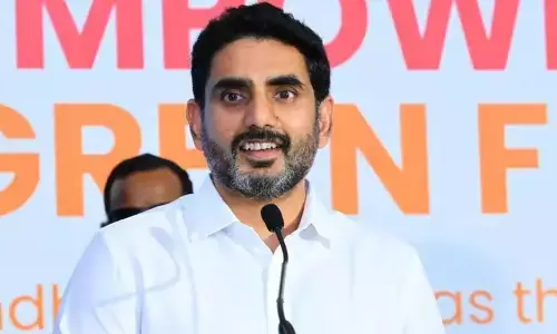 Andhra Pradesh IT Minister Nara Lokesh speaking on PILs against IT park projects