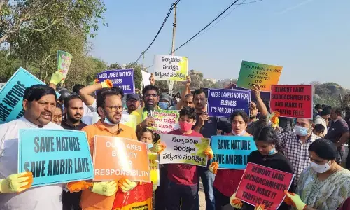 ప్రగతి నగర్ అంబీర్ చెరువుకు ముప్పు: కాలుష్యం, ఆరోగ్య ప్రమాదాలు, ఆక్రమణలు
