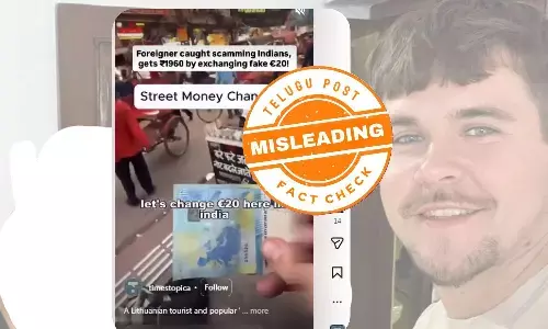 viral Instagram reel claiming a Lithuanian YouTuber exchanged fake €20 notes for Indian rupees – fact check