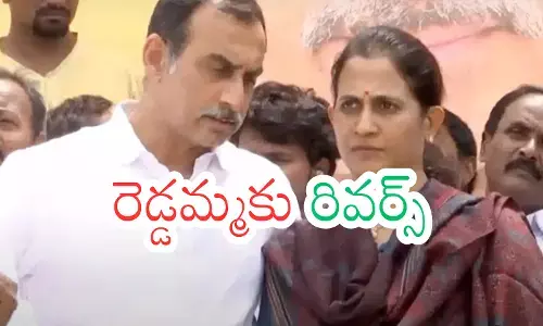 TDP leaders during a party meeting in Kadapa amid leadership change involving MLA Madhavi Reddy.